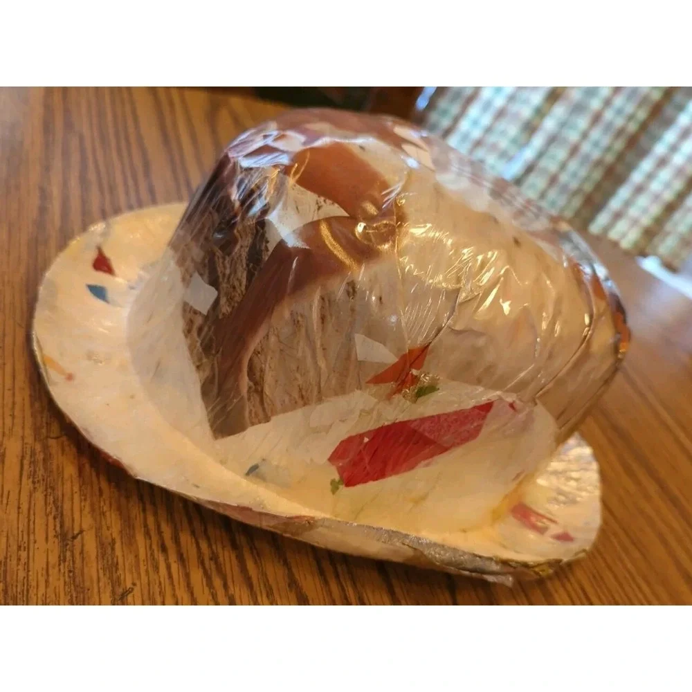 Vintage 1950s Risque Lady Top Hat Party New Year's Eve Handmade Cellophane
